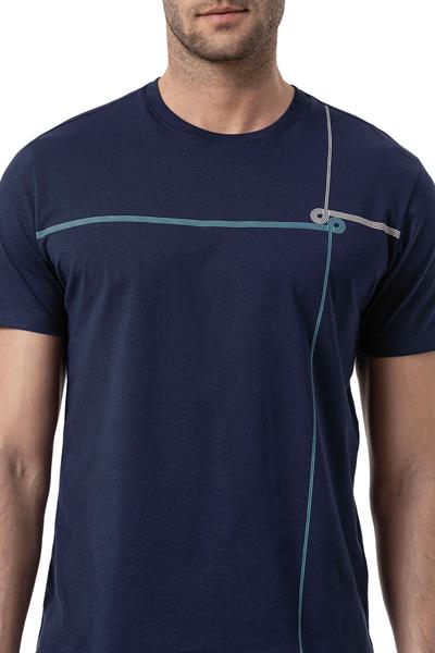 Baskılı Bisiklet Yaka T-Shirt