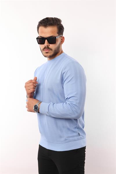 Rugatchi Jakarlı Sweatshirt – %70 Pamuk %30 Viskoz Bisiklet Yaka