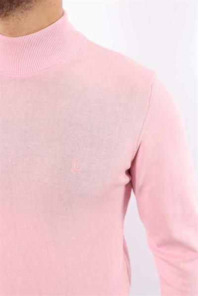 Erkek Yarım Balıkçı Yaka Triko Kazak — %100 Pamuk