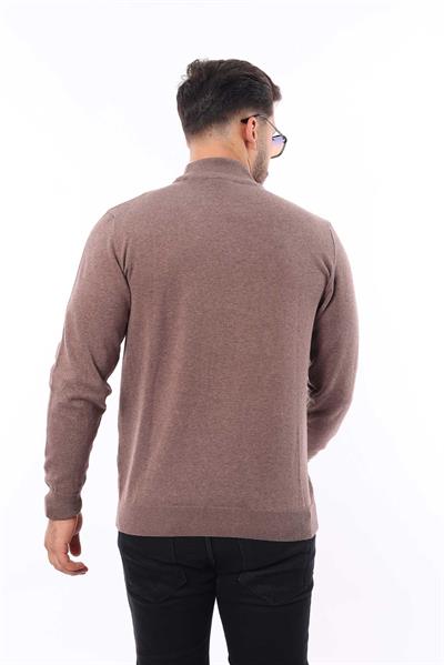 Erkek Yarım Balıkçı Yaka Triko Kazak — %100 Pamuk