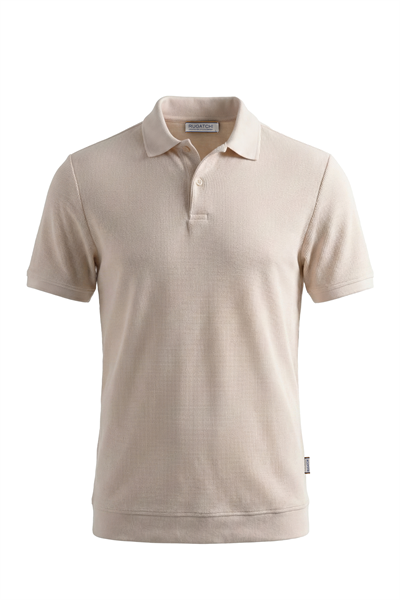 Erkek Waffle Dokulu Esnek Polo Tişört