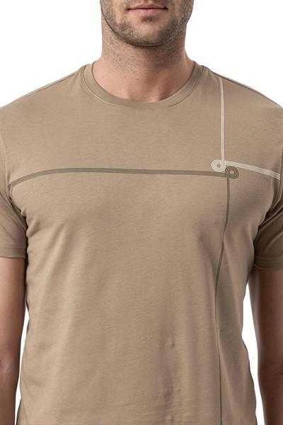 Baskılı Bisiklet Yaka T-Shirt