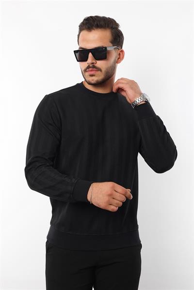 Rugatchi Jakarlı Sweatshirt – %70 Pamuk %30 Viskoz Bisiklet Yaka
