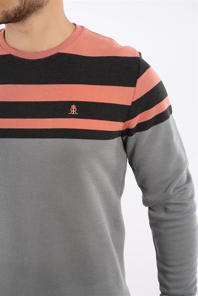 Rugatchi Panolu Selanik Sweatshirt – %100 Pamuk Bisiklet Yaka