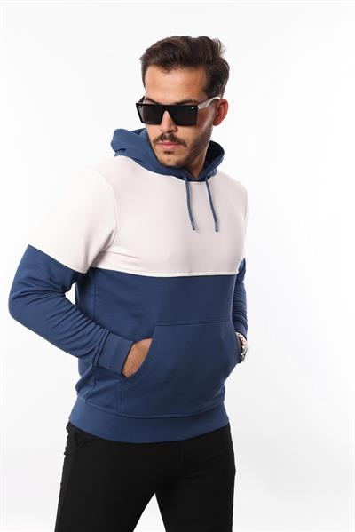 3 İplik Kapüşonlu Kanguru Cepli Sweatshirt – Pamuk Viskon Regular Fit Rugatchi Exclusive