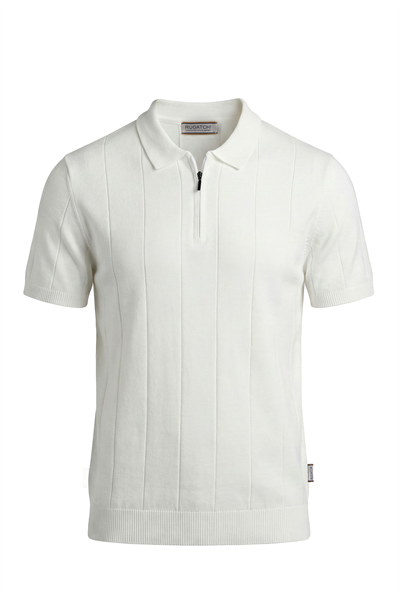 Erkek Penye Fermuarlı Yaka Tişört - Modern Fit