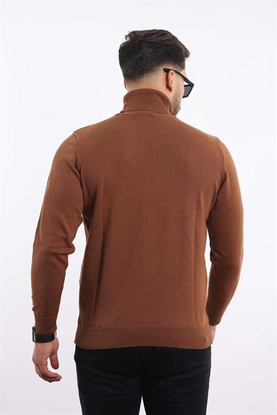 Erkek Balıkçı Yaka Triko Kazak — %100 Pamuk, Klasik