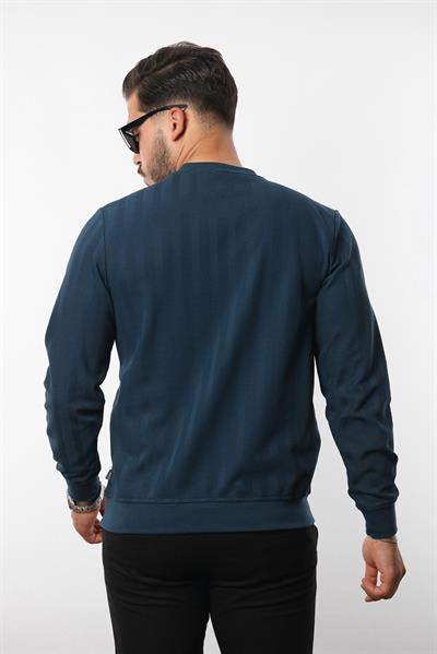 Rugatchi Jakarlı Sweatshirt – %70 Pamuk %30 Viskoz Bisiklet Yaka