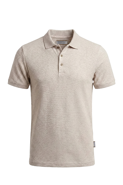 Erkek Waffle Melanj Görünümlü Polo