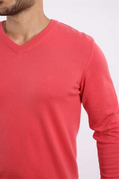 Premium Erkek V Yaka Triko — %100 Pamuk, Nefes Alan Konforlu Kazak