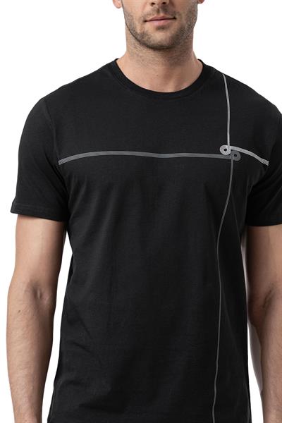 Baskılı Bisiklet Yaka T-Shirt