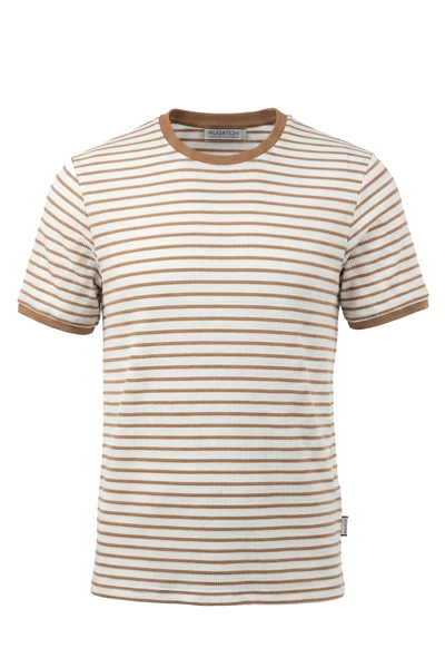 Erkek Waffle Çizgili Dokulu Tişört