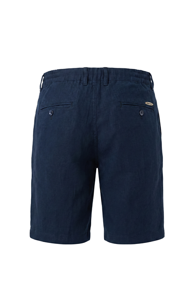 Erkek Keten Dokulu Fermuarlı Şort