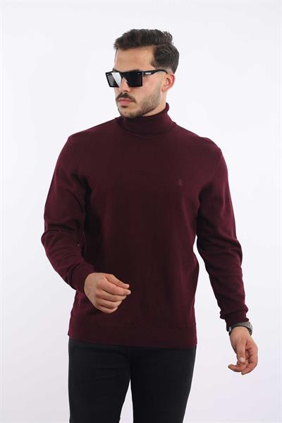 Erkek Balıkçı Yaka Triko Kazak — %100 Pamuk, Klasik