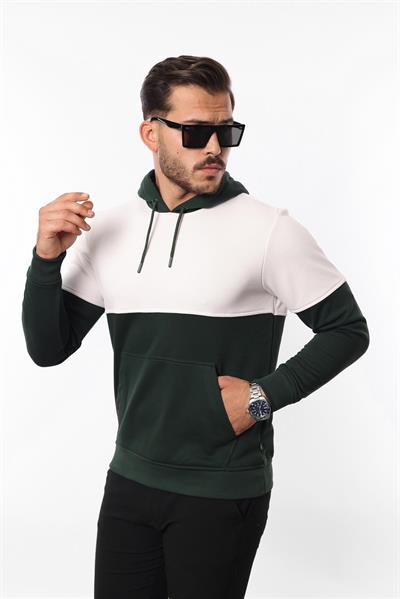3 İplik Kapüşonlu Kanguru Cepli Sweatshirt – Pamuk Viskon Regular Fit Rugatchi Exclusive