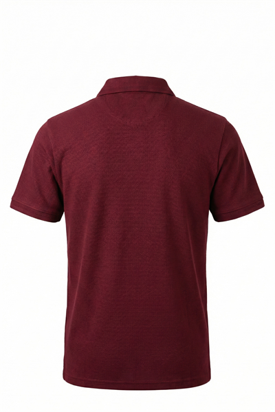 Erkek Fitilli Dokulu Bisiklet Yaka Tişört