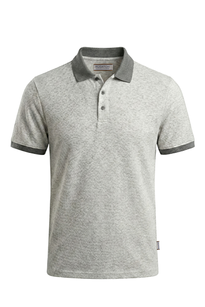 Erkek Waffle Renk Geçişli Özel Polo