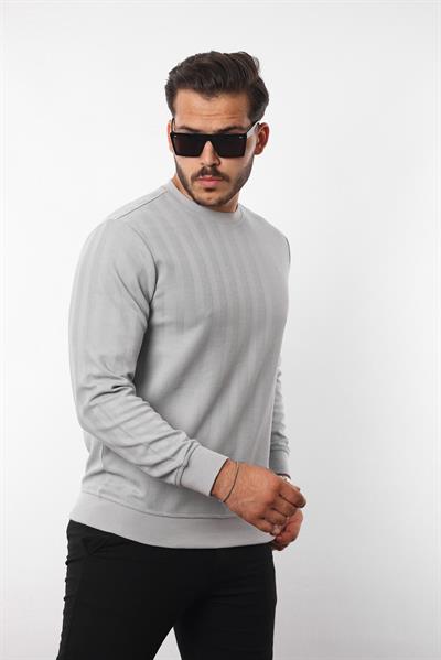 Rugatchi Jakarlı Sweatshirt – %70 Pamuk %30 Viskoz Bisiklet Yaka