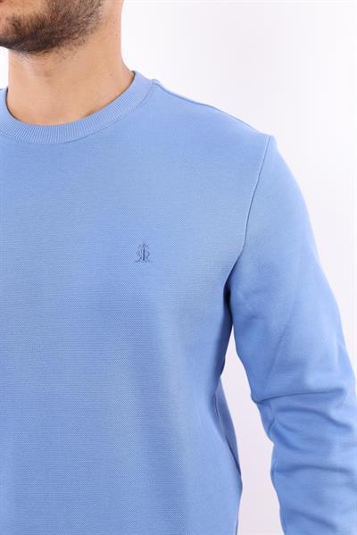 Rugatchi Şardonlu Pike Sweatshirt – %70 Pamuk %30 Viskoz Bisiklet Yaka