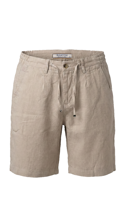 Erkek Keten Dokulu Fermuarlı Şort