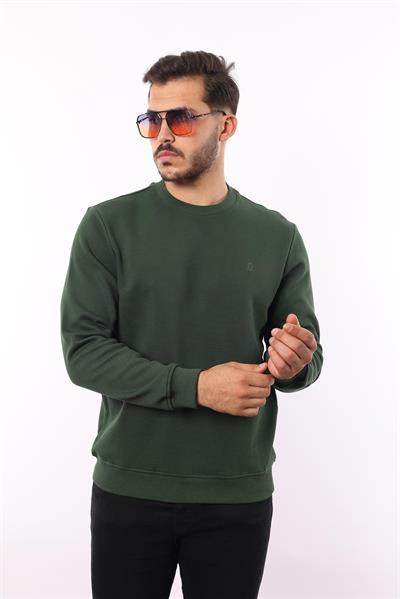 Rugatchi Şardonlu Pike Sweatshirt – %70 Pamuk %30 Viskoz Bisiklet Yaka