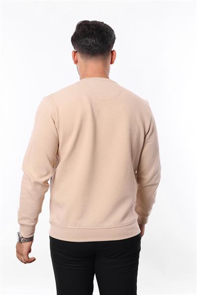 Diagonal Interlok Bisiklet Yaka Sweatshirt – Pamuk Viskon Regular Fit Rugatchi Exclusive