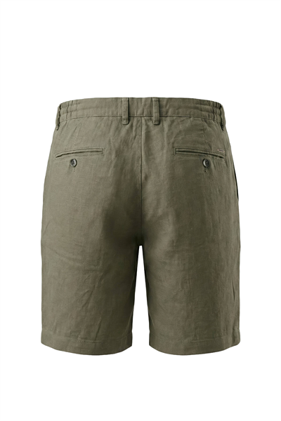 Erkek Keten Dokulu Fermuarlı Şort