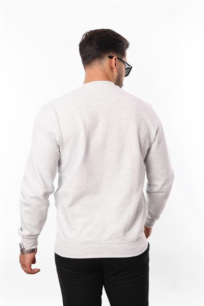 Diagonal Interlok Bisiklet Yaka Sweatshirt – Pamuk Viskon Regular Fit Rugatchi Exclusive