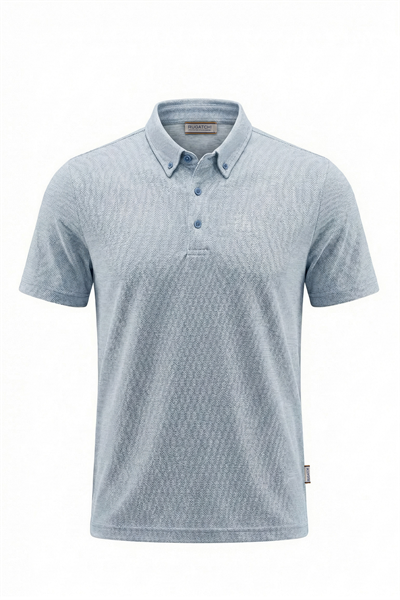 Erkek Viskon Karışımlı Gömlek Yaka Tişört