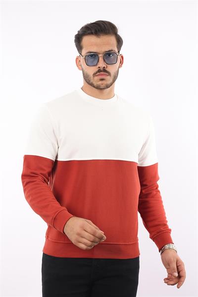 3 İplik Bisiklet Yaka Sweatshirt – Pamuk Viskon Regular Fit Rugatchi Exclusive