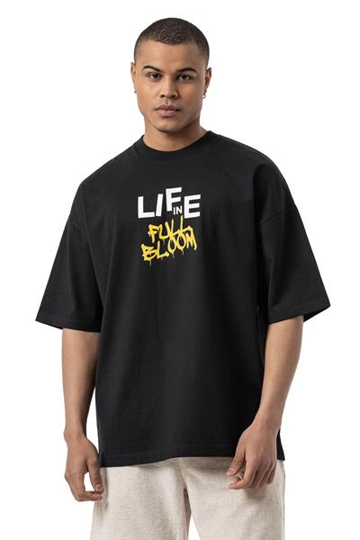 LIFE IN Baskılı Oversize T-Shirt