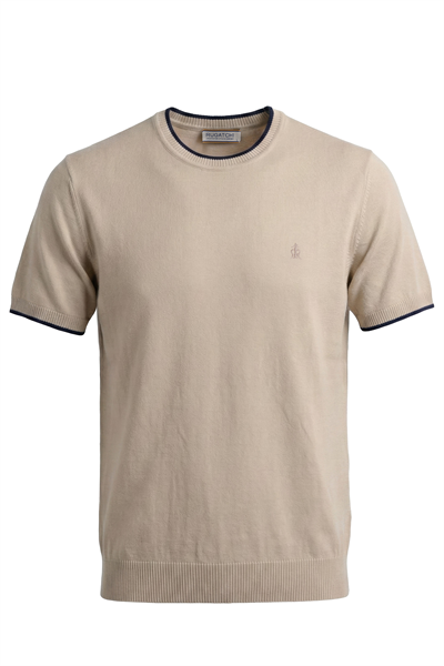 Erkek Nakış Detaylı Bisiklet Yaka Tişört