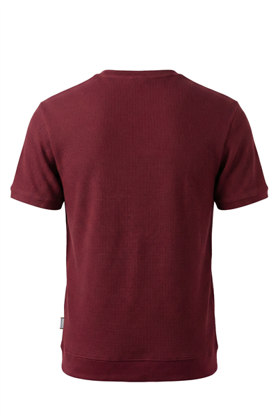 Erkek Waffle Dokulu Bisiklet Yaka Tişört