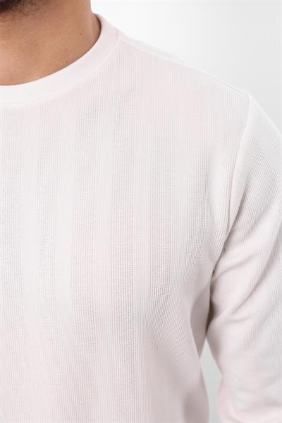 Rugatchi Jakarlı Sweatshirt – %70 Pamuk %30 Viskoz Bisiklet Yaka