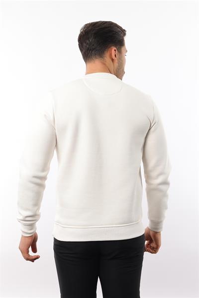 3 İplik Şardonlu Bisiklet Yaka Sweatshirt – Pamuk Viskon Regular Fit Rugatchi Exclusive
