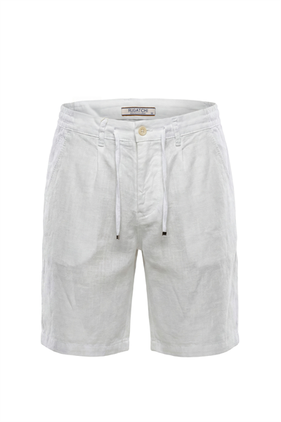 Erkek Keten Dokulu Fermuarlı Şort