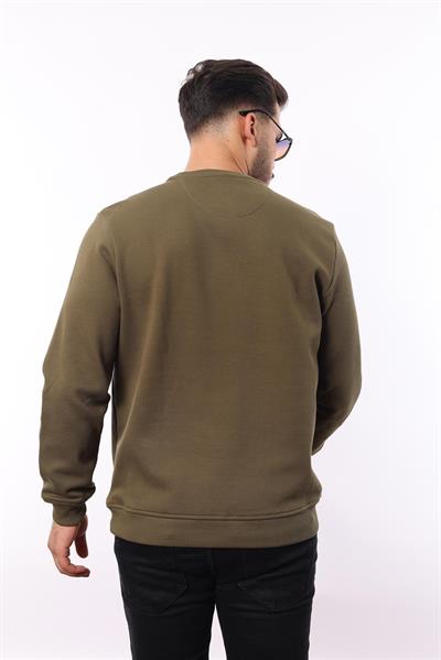 Rugatchi Şardonlu Pike Sweatshirt – %70 Pamuk %30 Viskoz Bisiklet Yaka