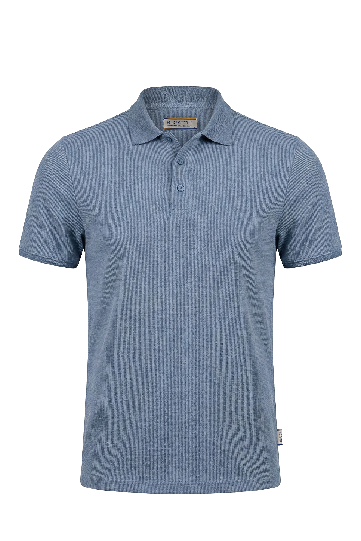 Erkek Waffle Melanj Görünümlü Polo