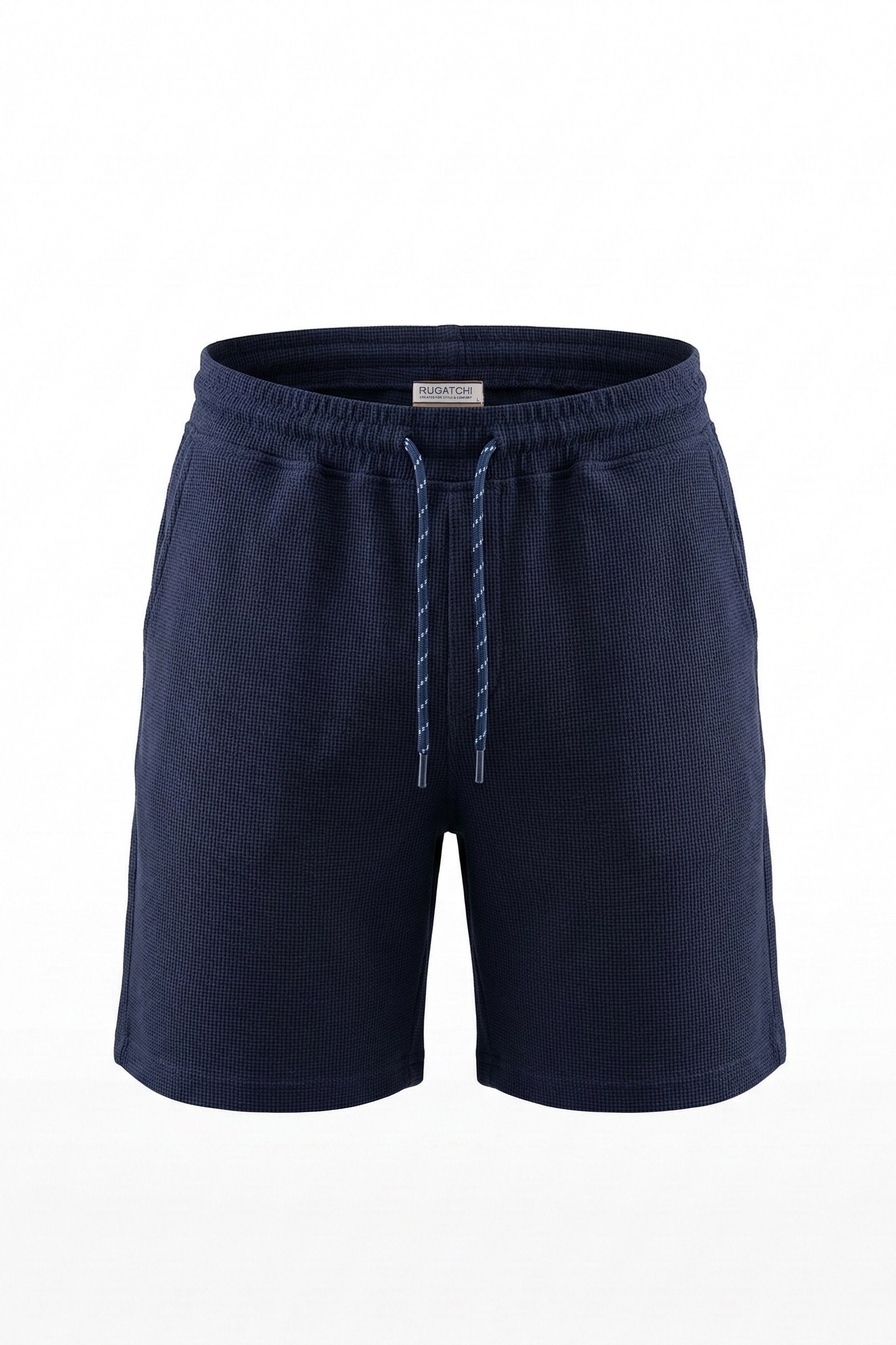 Erkek Waffle Şort Lacivert