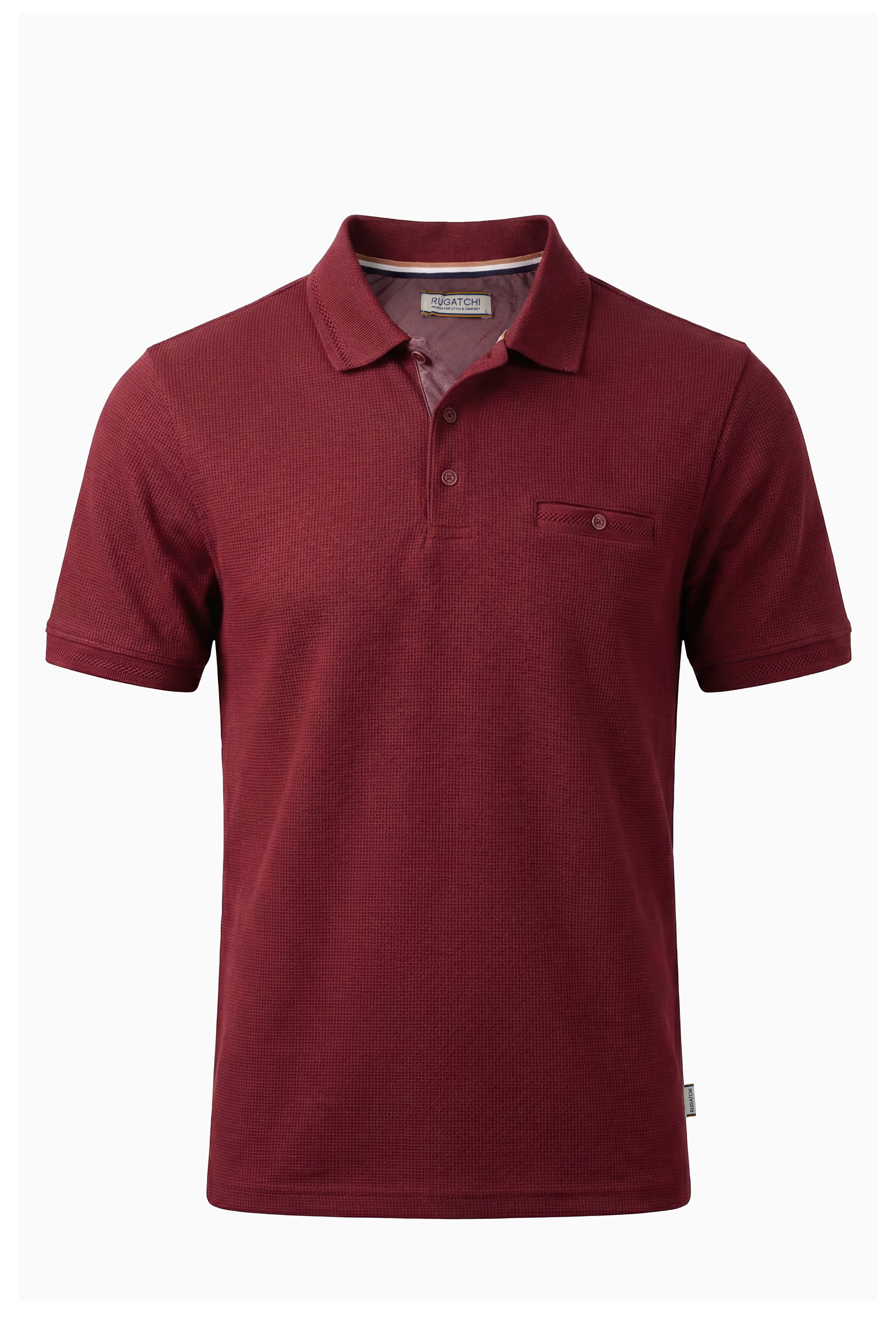 Erkek Waffle Dokulu Cepli Günlük Polo