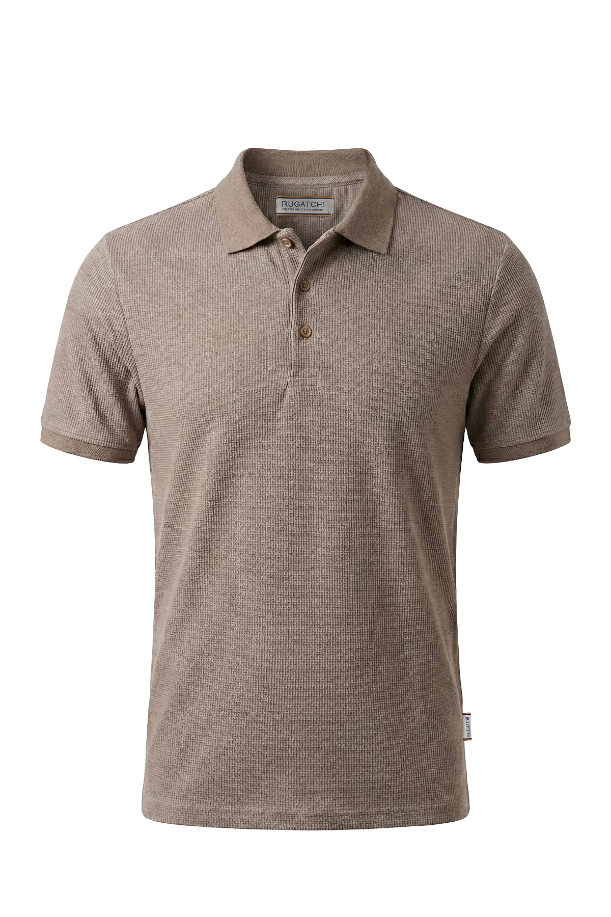 Erkek Waffle Melanj Görünümlü Polo