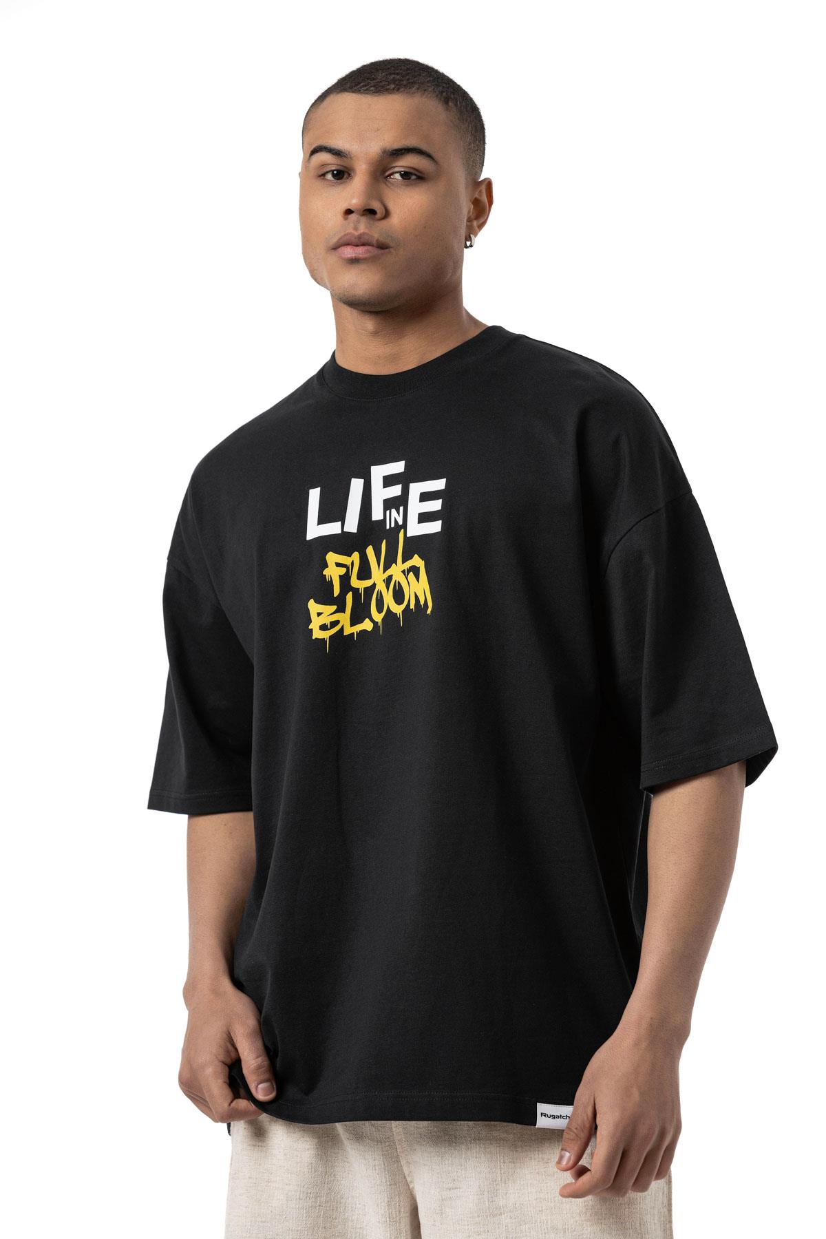 LIFE IN Baskılı Oversize T-Shirt