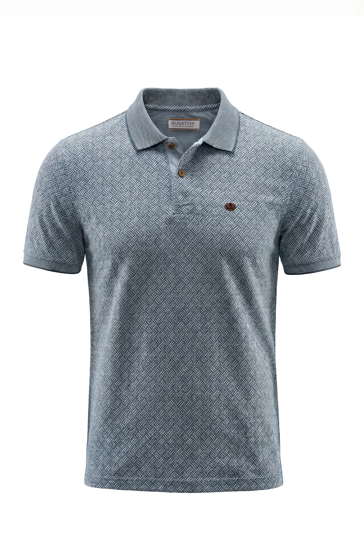 Erkek Kendinden Desenli Jakar Polo