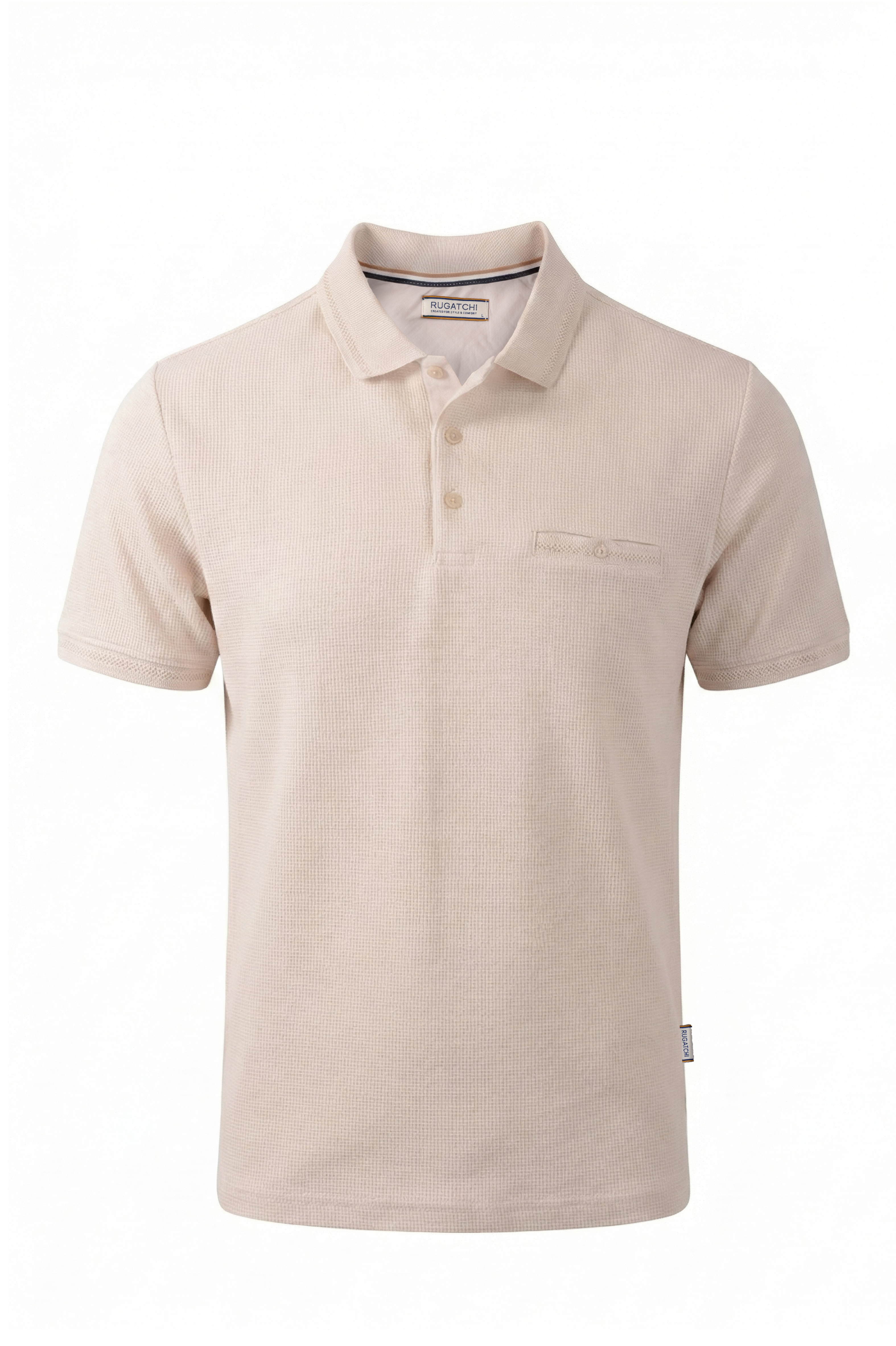 Erkek Waffle Dokulu Cepli Günlük Polo