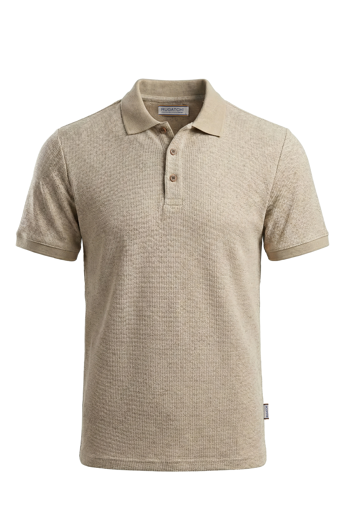 Erkek Waffle Renk Geçişli Özel Polo