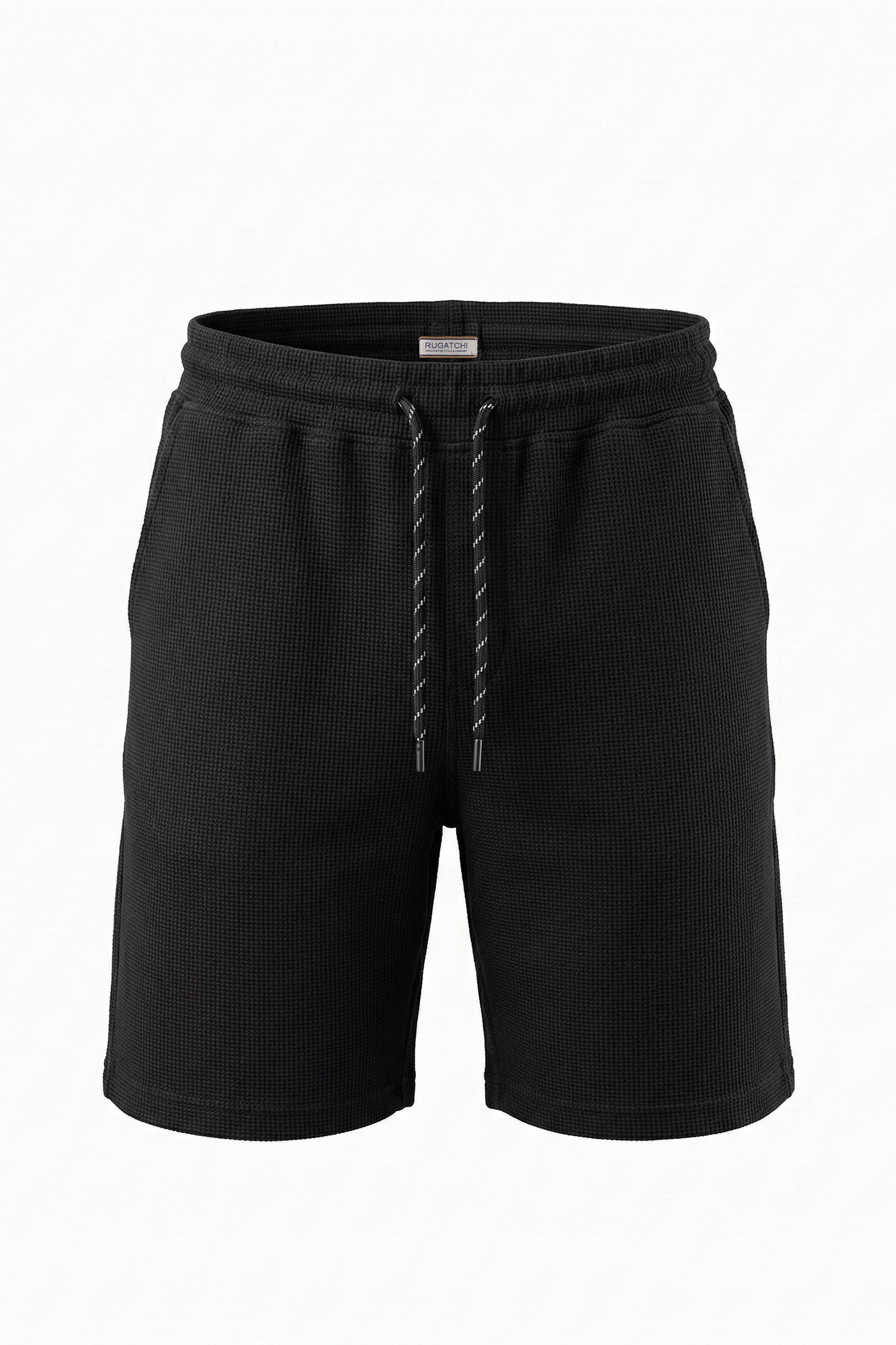 Erkek Waffle Şort Siyah