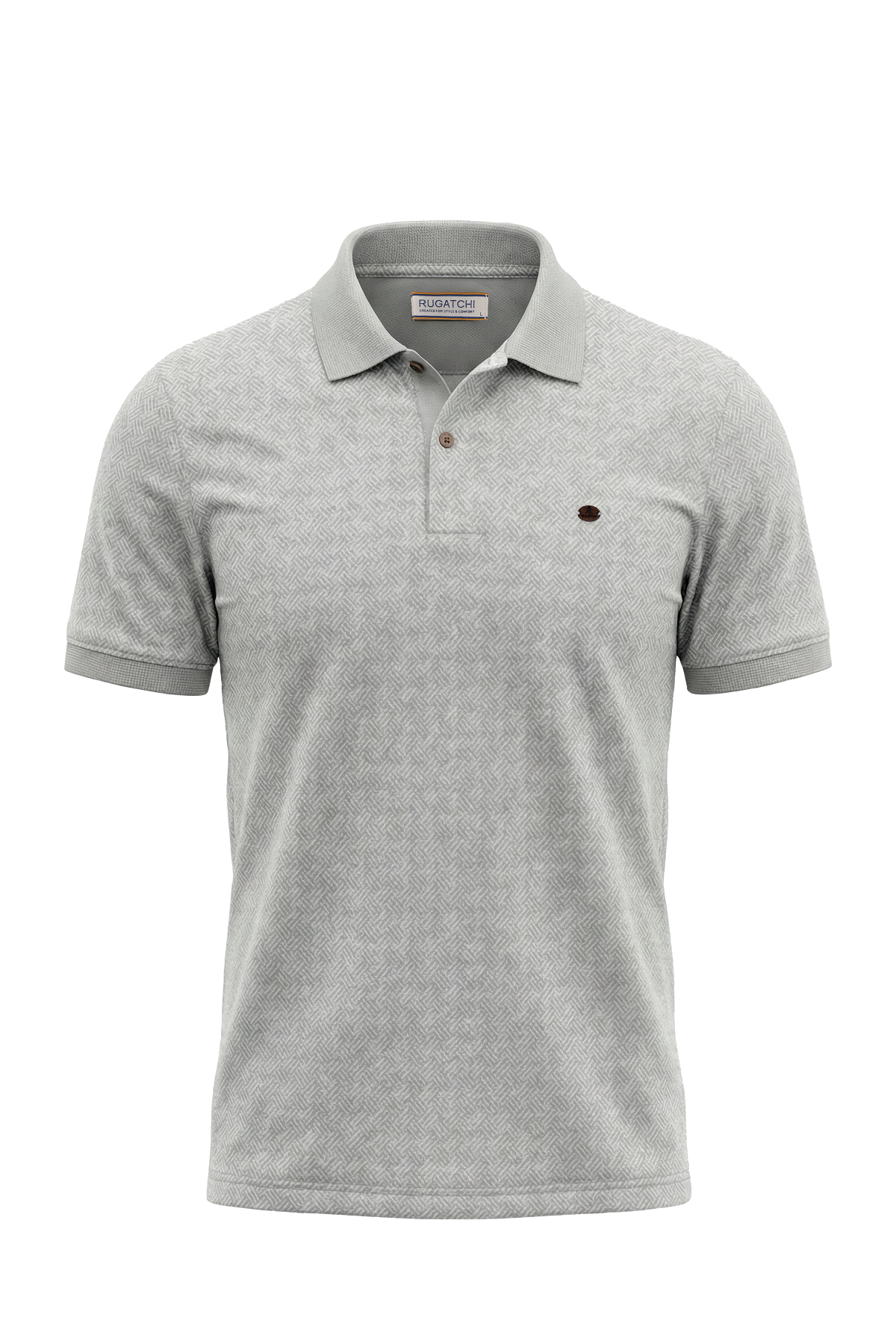 Erkek Kendinden Desenli Jakar Polo