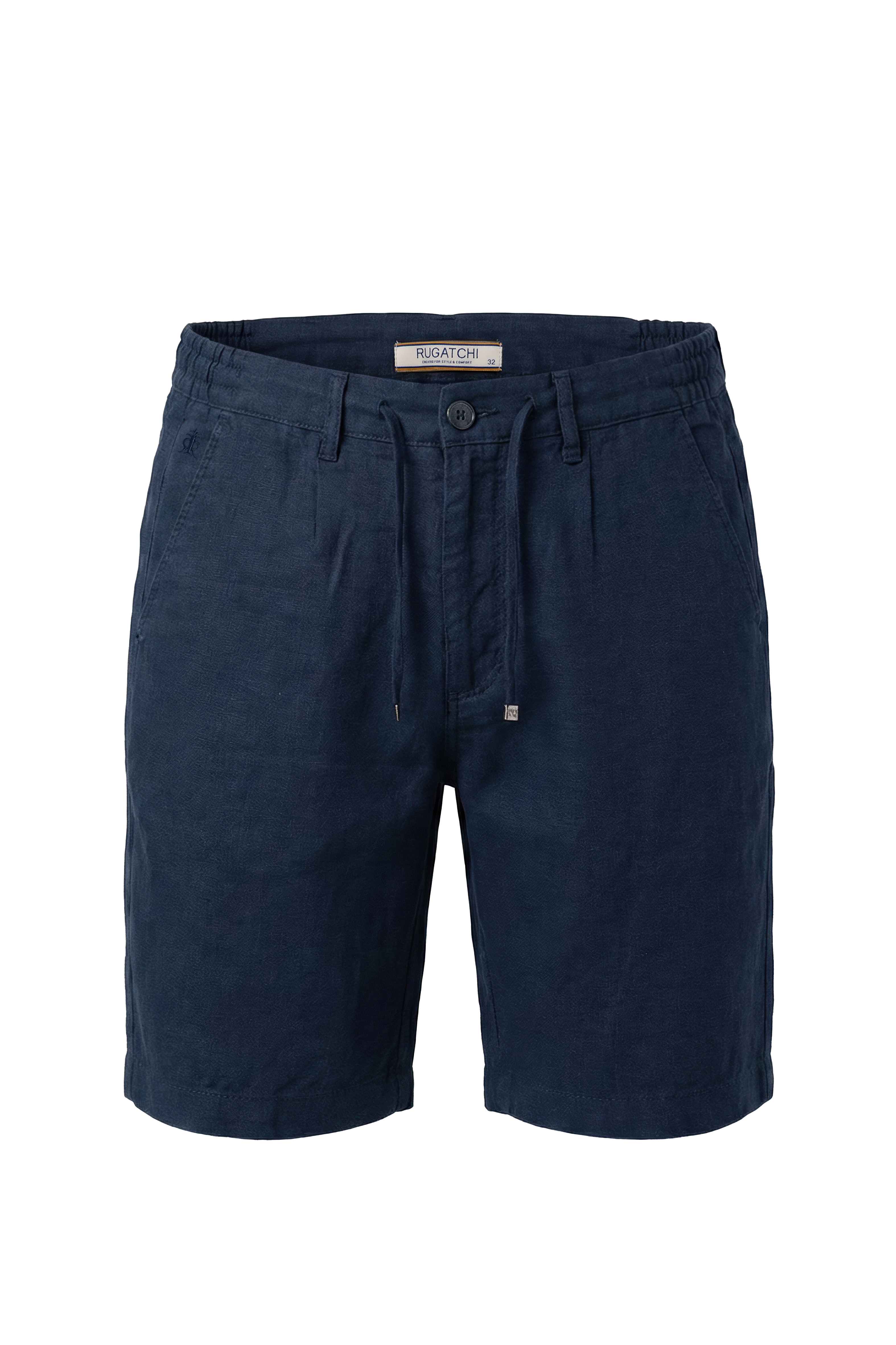 Erkek Keten Dokulu Fermuarlı Şort