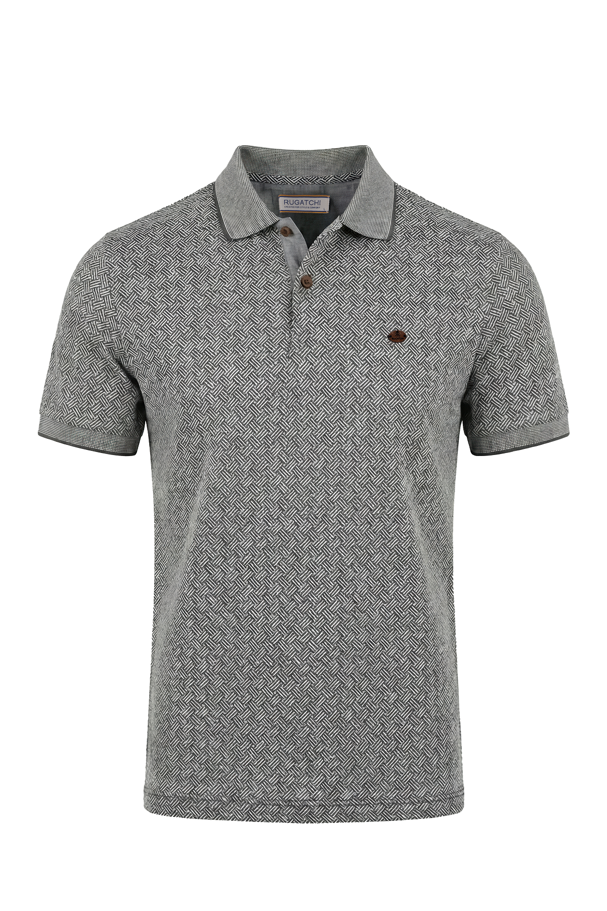 Erkek Kendinden Desenli Jakar Polo