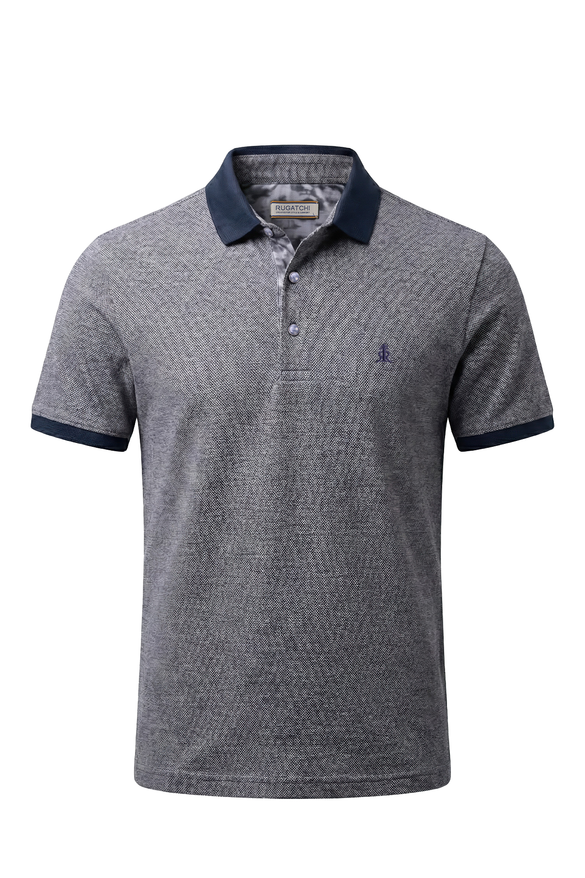 Erkek Jakar Örgü Polo Tişört